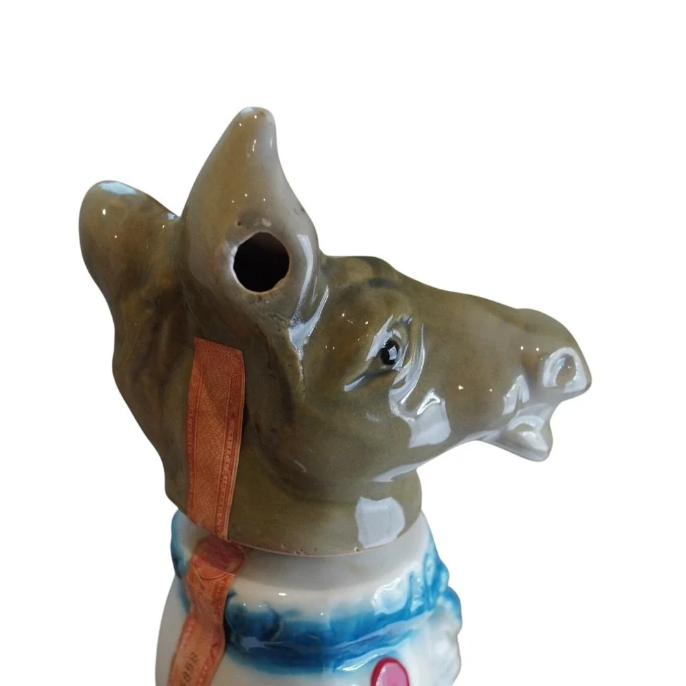 Vintage‎ Jim Beam Trophy Donkey Bourbon Whiskey Decanter Figurine Collectible